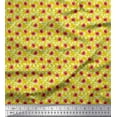 thumbnail image 1 of Soimoi Modal Satin Fabric Leaves & Poppy Floral Decor Fabric Printed Yard 42 Inch Wide, 1 of 1