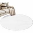 thumbnail image 2 of White Round Rugs 4ft, Farmhouse Solid White Color Modern Art Non Slip Washable Rug Runner, Low Pile Indoor Floor Carpet Mat Bathroom Rugs for Living Room, Bedroom, Kids Room, 2 of 9