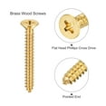 thumbnail image 4 of Uxcell M5x40mm Brass Wood Screws, Phillips Flat Head Self Tapping Connector 32 Pack, 4 of 5