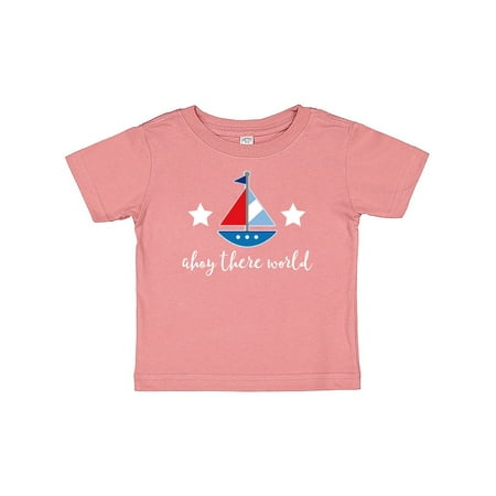 

Inktastic Nautical Baby Boy Ahoy Sailboat Gift Baby Boy T-Shirt