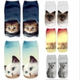 thumbnail image 2 of Calcetines estampados de dibujos animados en 3D, calcetines con estampado de gato y animales en estilo Harajuku, 2 of 6