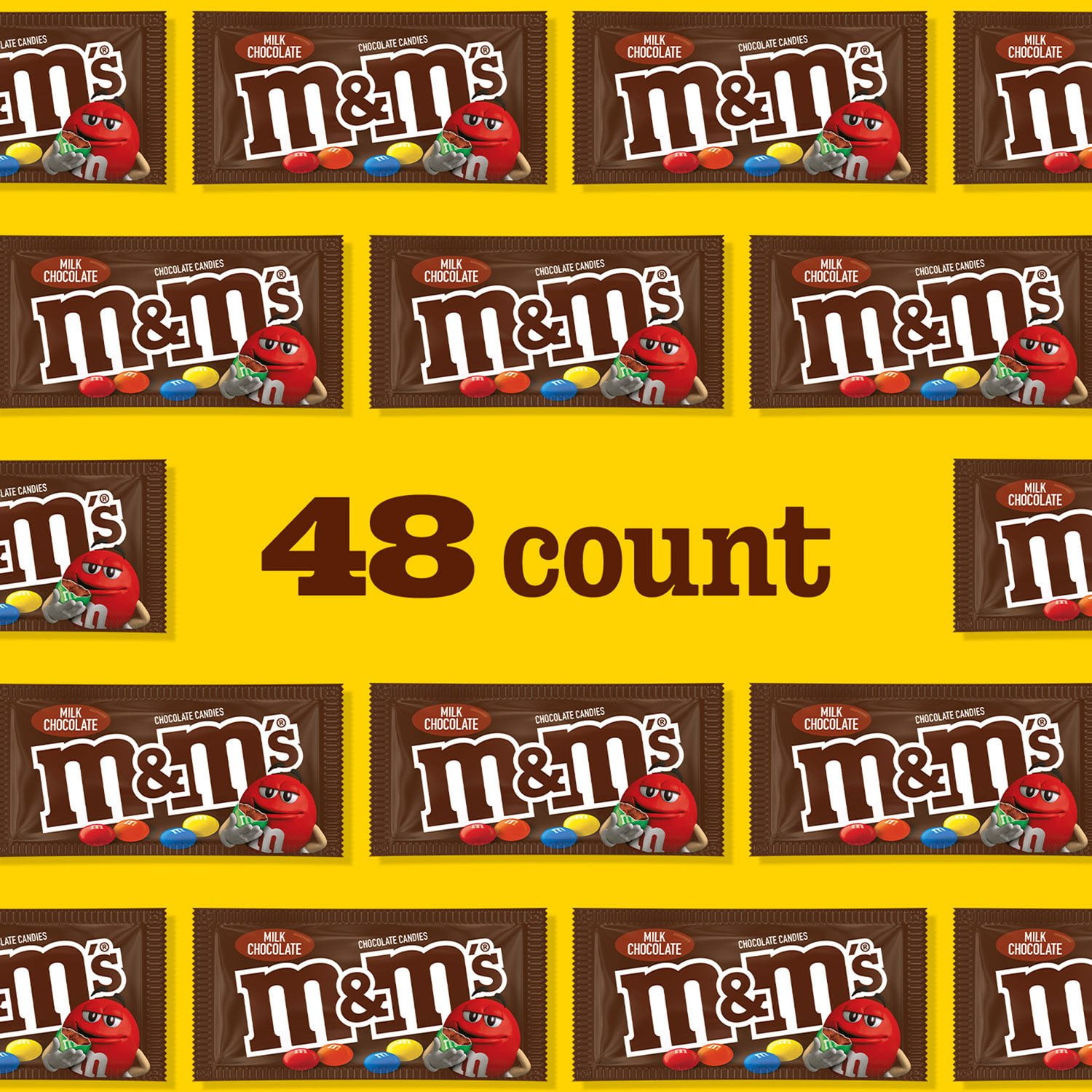 M&M'S Milk Chocolate Candy, Full Size, 1.69 oz., 48 pk. With White Bowl By OMA