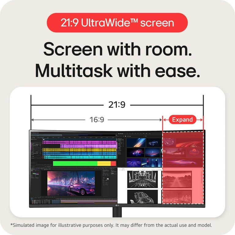 LG 34-inch UltraWide FHD VESA DisplayHDR 400 IPS Monitor w/ AMD 