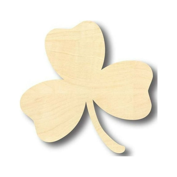 Unfinished Wood Shamrock Shape - St Patrick's - Craft - up to 46" DIY 8" / 1/8"
