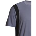 thumbnail image 2 of Expert Brand USA-Made Men's Oxymesh™ Athletic Color Block T-Shirt, Steel/Black, Small, 2 of 3