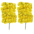 thumbnail image 5 of DINHEAROM 144 Pcs Paper Flowers Decor for Home and Office Yellow Round Petals with Realistic Design, 5 of 8