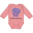thumbnail image 3 of Inktastic I Love My Sissy Elephant Purple Pink Boys or Girls Long Sleeve Baby Bodysuit, 3 of 5