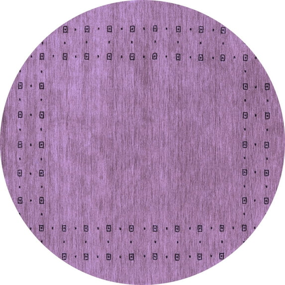 Ahgly Company Indoor Round Abstract Blue Contemporary Area Rugs, 5' Round