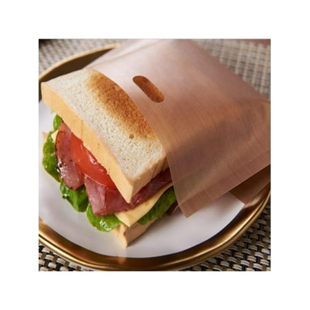 Topumt 1PC Reusable Toast Bags Pockets Non-Stick Toast Bags Toaster Toastie Sandwich Pockets