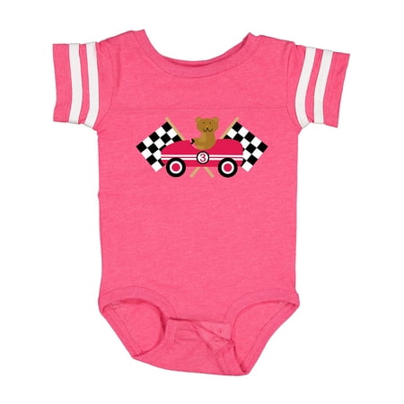 

Inktastic Race Car Racing Bear Animal Gift Baby Boy or Baby Girl Bodysuit