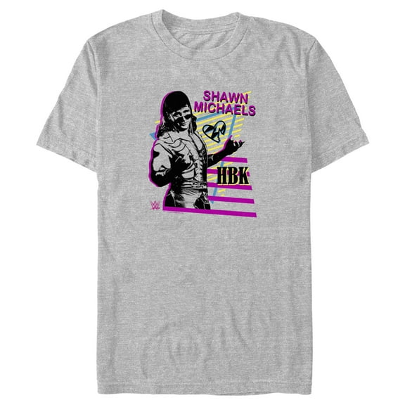 Men's WWE Shawn Michaels HBK  Graphic Tee Athletic Heather Large