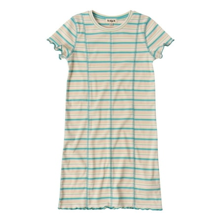 

KIDPIK Girls Short Sleeve Stripe Ribbed Dress Size: 2T - XXL (16)