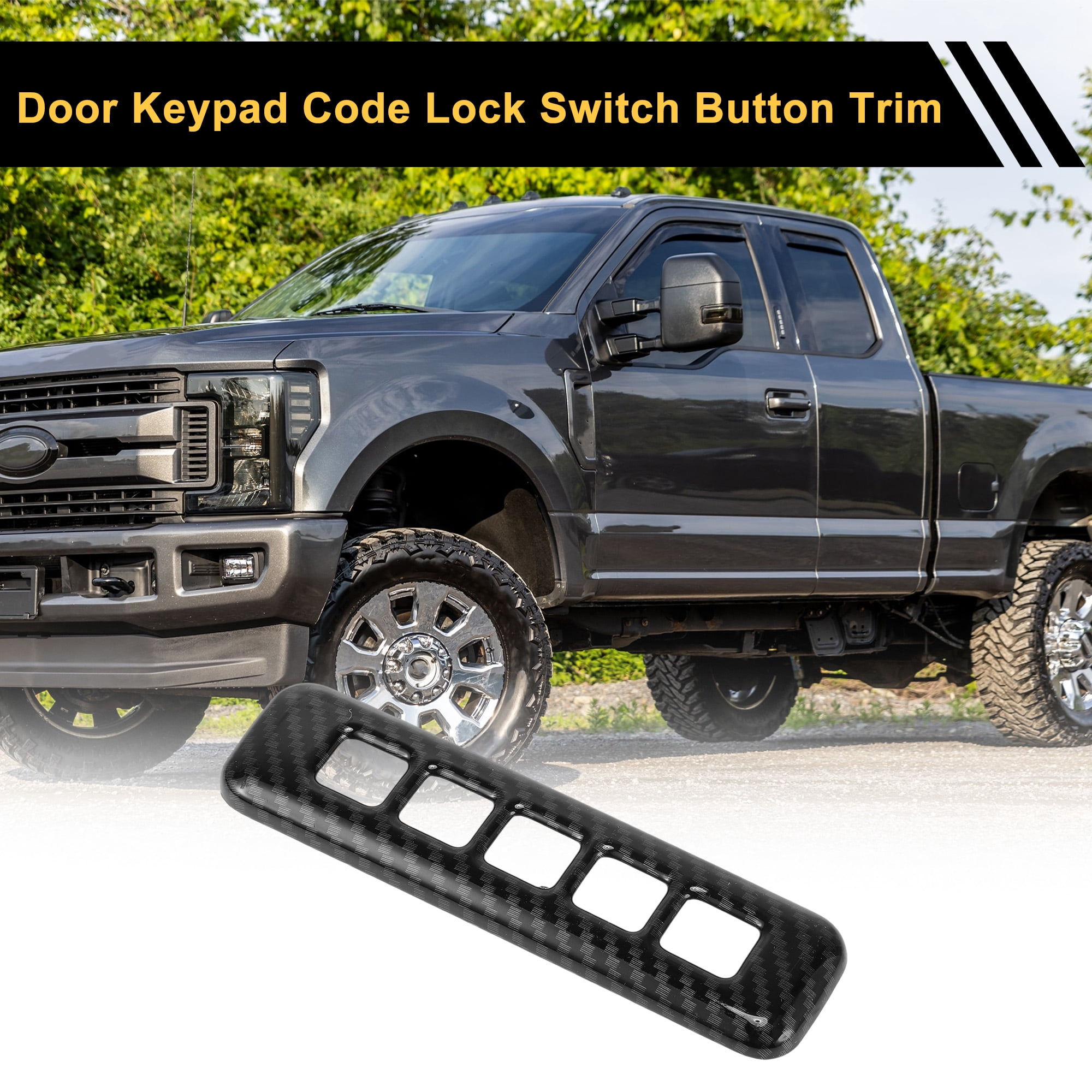 Unique Bargains Door Pillar Post Keypad Password Lock Switch Button Trim for Ford