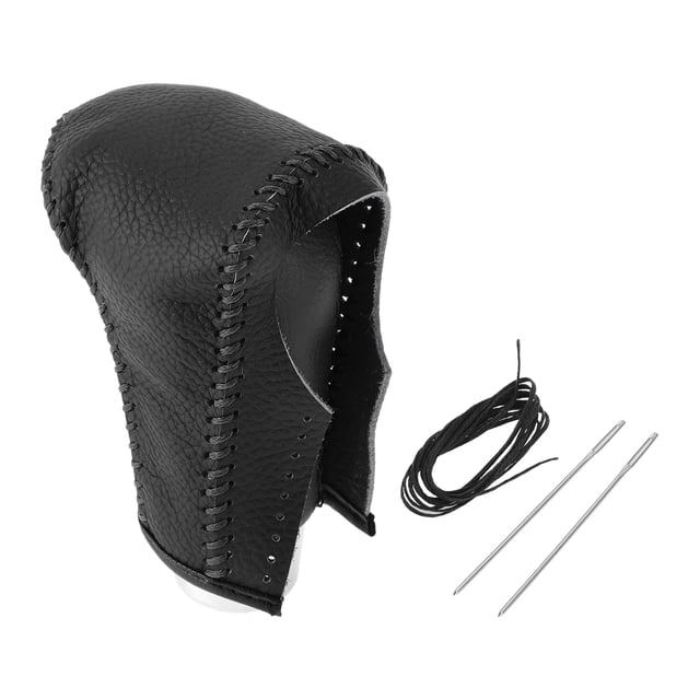 Cubierta de pomo de cambio de marcha Unique Bargains para Audi A4 A5 2013-2016, antideslizante, texturizada, negra, protector de mango de cambio de cuero sintético, 1 pieza