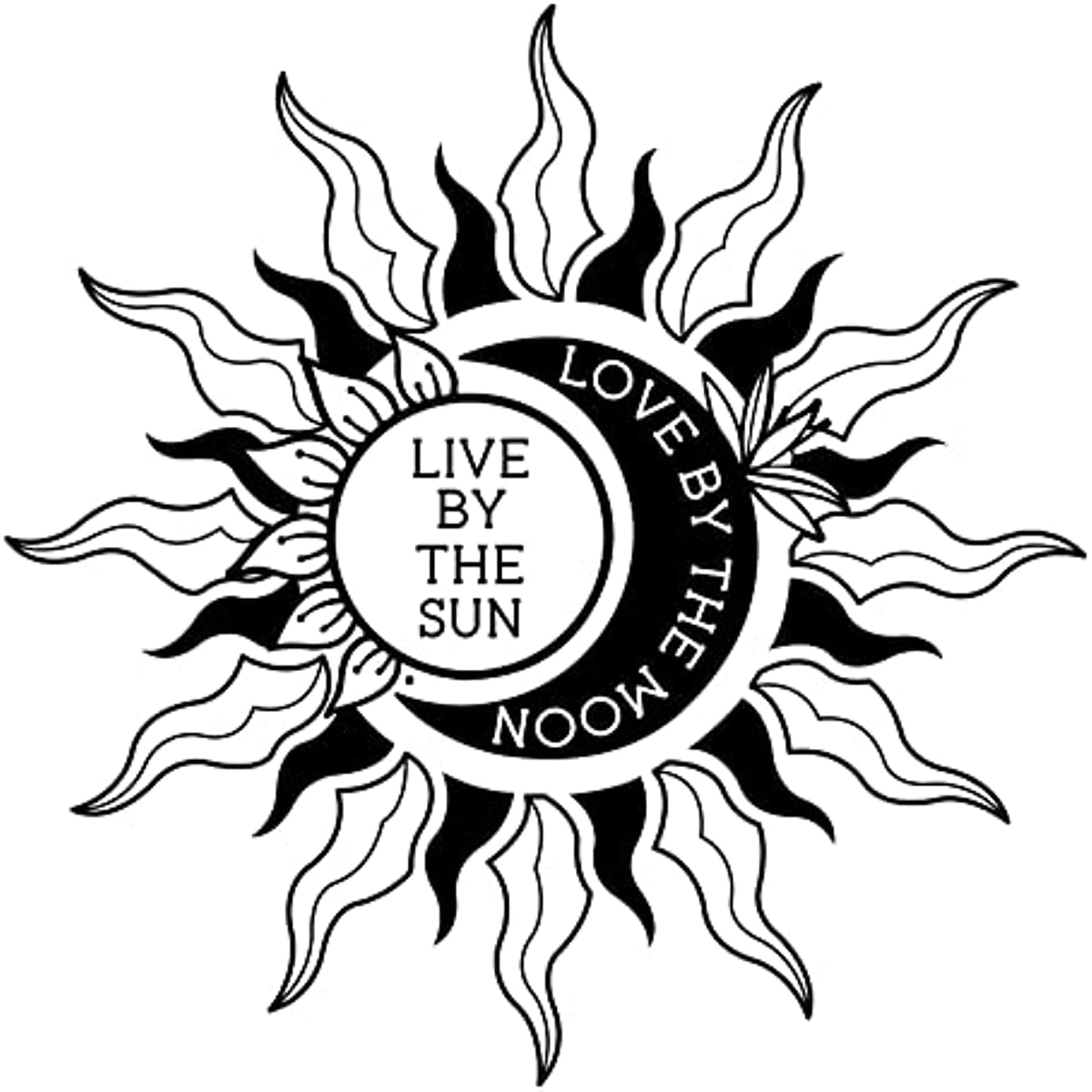 Wall Sticker Love Quotes Wall Decal Live by The Sun Love by The Moon