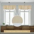thumbnail image 4 of Woven Trends Two-Tone Window Curtain Valance, Double Layer Short Valance Small Window Curtains for Bathroom Living Room and Kitchen, Beige/White, 58" (W) x 14" (L) Valance, 4 of 7
