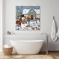 thumbnail image 5 of Wall Art Prints, Christmas Framed Canvas Prints for Bedroom Living Room Bathroom Office, Farmhouse Snowman Xmas Tree Snowflake Gallery Wrap Wall Art Poster for Gifts Home Decor 24"x24", 5 of 9
