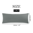thumbnail image 7 of PiccoCasa 2Pcs Microfiber Body Pillow Cover, Envelop Closure Body Pillow Case Dark Gray 20"x48", 7 of 7