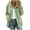Green, variant on Womens Full Zip Up Hoodie Fuzzy Fleece Jacket Plus Size Fluffy Pullover Tops Long Sleeve Hooded Blouse Sweatshirt Blue