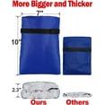 thumbnail image 7 of Outdoor Faucet Covers for Winter, 4 Packs Pro 10" H x 7" W Blue Outside Faucet Cover Freeze Protection, Reusable Waterproof Insulated Spigot Cover, Thickened Garden Faucet Socks Hose Bibs, 7 of 7
