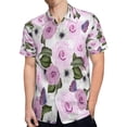 thumbnail image 4 of High Quality Hawaiian Shirts for Men Short Sleeve Aloha Beach Shirt Floral Summer Casual Button Down Shirts Blouses JJDJXU, 4 of 7