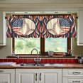 thumbnail image 3 of Yayeee Kitchen Curtains Tier Set of 2 Light Filtering 57"x24" Over Sink Window Panels, Baseball Pattern, 3 of 7