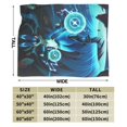 thumbnail image 3 of Lucario Cartoon Throw Blanket, Super Soft Cozy Flannel Fleece Picnic Blanket for Boys Girls Adults, Warm Plush Blankets for Couch Sofa Bed Living Room, 3 of 6