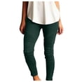 thumbnail image 2 of Lroveb Casual Pants for Women, Womens High Waisted Skinny Pants, Large Multi Color Fashion Slim Fitting Solid Elastic Pants With Pockets Green, 2 of 6