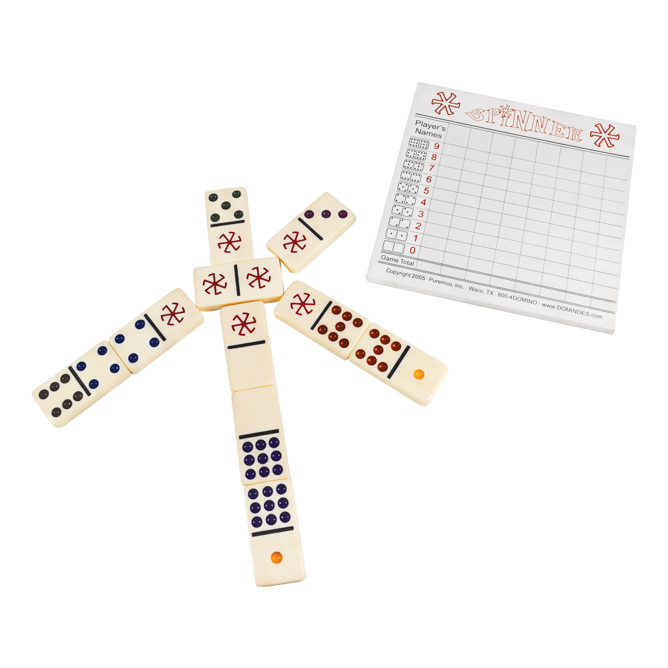 University Games, Spinner Game of Wild Dominoes in On-the-go Travel Tin , for 2 to 8 Players Ages 6 and Up