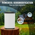 thumbnail image 2 of 30 Pints Portable Home Dehumidifier for 2500 Sq.ft  for Basement with Drain Hose, 8inch Wide, White, New, 2 of 8