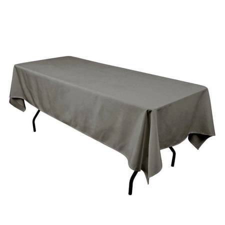 

5 pack 60 ×126 Seamless 100% Polyester Tablecloths 25 COLORS Wholesale Wedding (Color: Charcoal Grey)