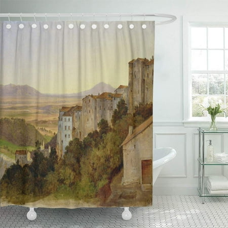 Yusdecor Heinrich View Of Olevano Reinhold 19th Medieval Village Italian Bathroom Decor Bath Shower Curtain 60x72 Inch Walmart Canada