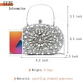 thumbnail image 3 of Rhinestone Evening Clutch Bag for Women Bridal Diamonds Clutch Purses Wedding Purse Prom Cocktail Party Handbags, 3 of 8