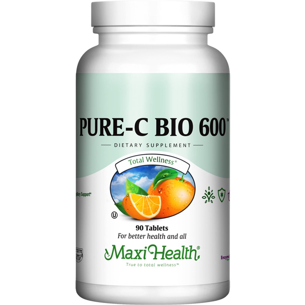 Maxi Health Kosher PureCBio Vitamin C 600 Mg 90 Tablets Walmart