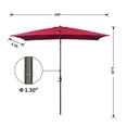 thumbnail image 6 of ACEGOSES 10 x 6.5ft Patio Umbrella with 6 Ribs Tilt and Crank Sunshade Canopy for Garden and Yard,Red, 6 of 8