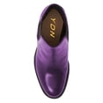thumbnail image 5 of YDN Women Classic Round Closed Toe Mid Block Heel Chelsea Boots Elastic Pull On Ankle Booties Comfy Dressy Shoes Size 9.5 Purple, 5 of 5