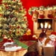 thumbnail image 4 of Falda de árbol de Navidad con lentejuelas - Decoración navideña mullida para árboles de 1,8 a 2,00 m, diseño festivo rojo y verde, diámetro de 48 pulgadas, fácil instalación y almacenamiento, 4 of 8