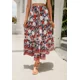 thumbnail image 3 of TEELYNN Boho Casual algodón rayón estampado floral faldas mujeres vintage cintura alta A-line falda verano playa ropa señoras falda mujer, 3 of 5