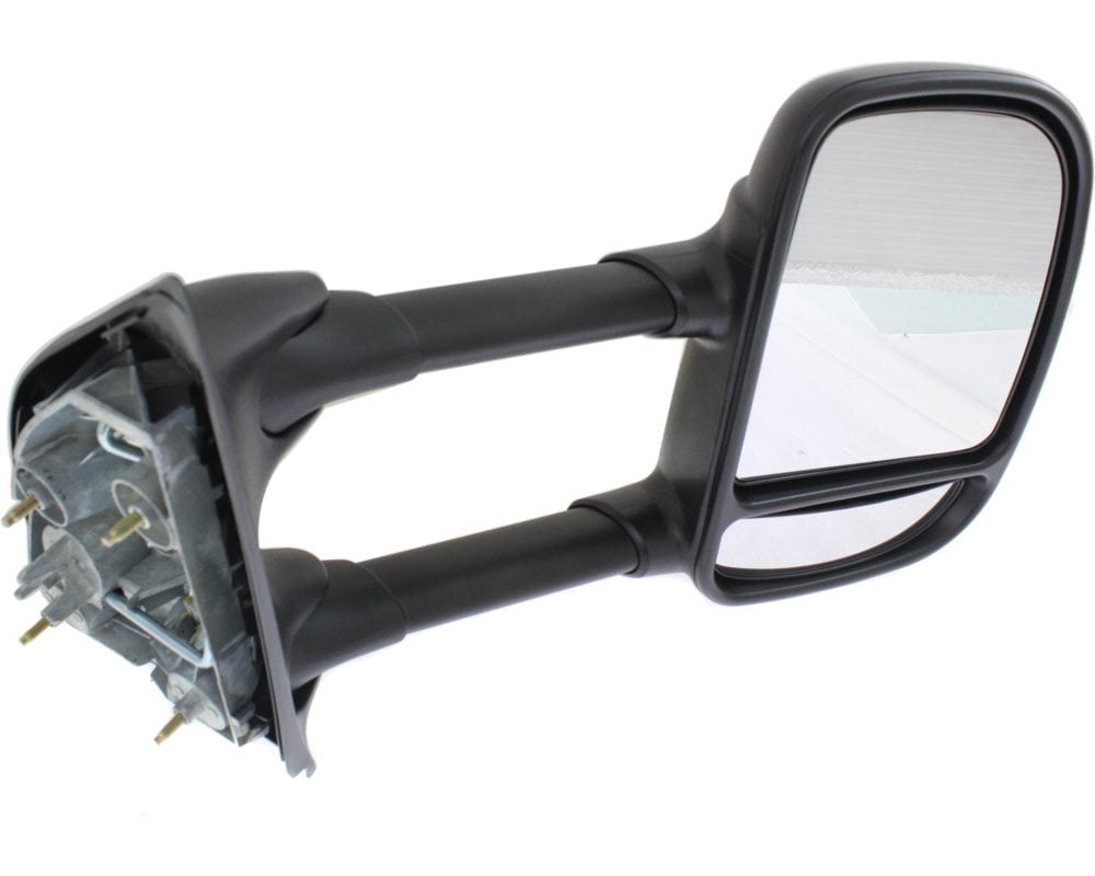Kool Vue Towing Mirror Compatible With 1999-2007 Ford F-250 Super Duty F-350 Right Passenger Side w/ Blind Spot Corner Glass Textured Black