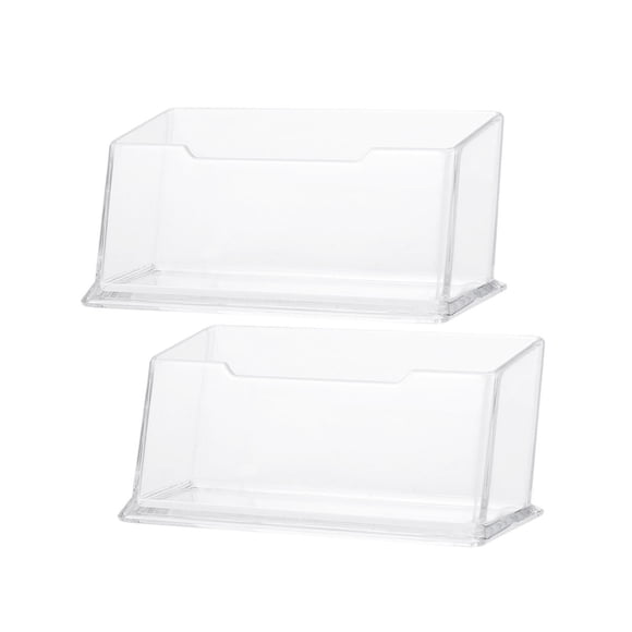 WASHWEPE 4Pcs Acrylic Card Display Organizer Transparent Style for Business Events