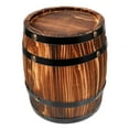 thumbnail image 3 of MLINS Dark Brown Wooden Wine Barrel Decor for Home and Bar Landscaping Perfect Vintage Style Ornament 24.5 Inches, 3 of 7