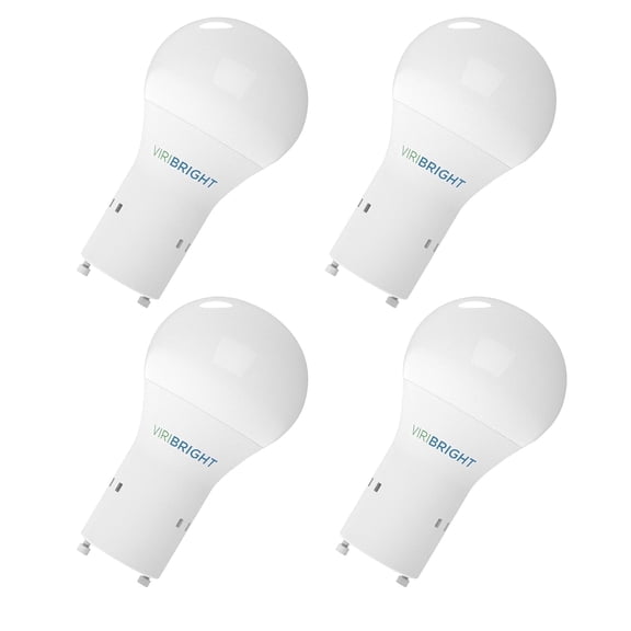 Viribright® A19 LED Bulb, GU24, 9W, 800 Lumens, Non-Dimmable, 4000K Cool White, (4 Pack)