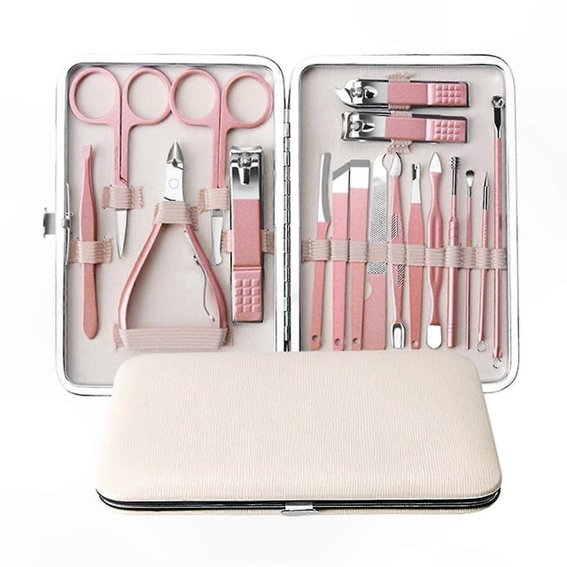 18-Piece Stainless Steel Manicure and Pedicure Set with Nail Clippers and Tools