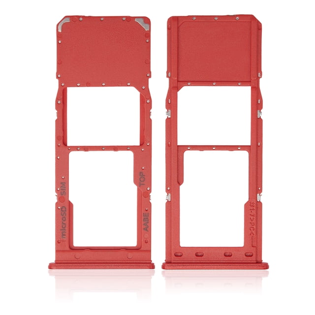 Esource Parts Samsung Galaxy A12 Plateau de Remplacement pour Carte SIM Simple en Rouge, compatible avec le Modèle A125/2020. le Plateau Comprend des Emplacements Étiquetés pour Cartes microSD et SIM, Assurant une Connectivité Sécurisée et une insertion Facile. Idéal pour les Pièces de Remplacement de Téléphone Cellulaire, Il Correspond au design d'Appareil original.