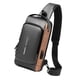 thumbnail image 3 of Mochila con bandolera con contraseña, bolsa de pecho multifuncional antirrobo para ciclismo para motocicleta, hombre, gris y negro YUNYI BRAND  Deportes, 3 of 8