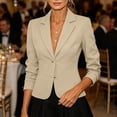 thumbnail image 6 of IUYRTFE Women Double Button Lapel Blazer Long Sleeve Slim Fit Casual Business Suit Jacket, 6 of 9