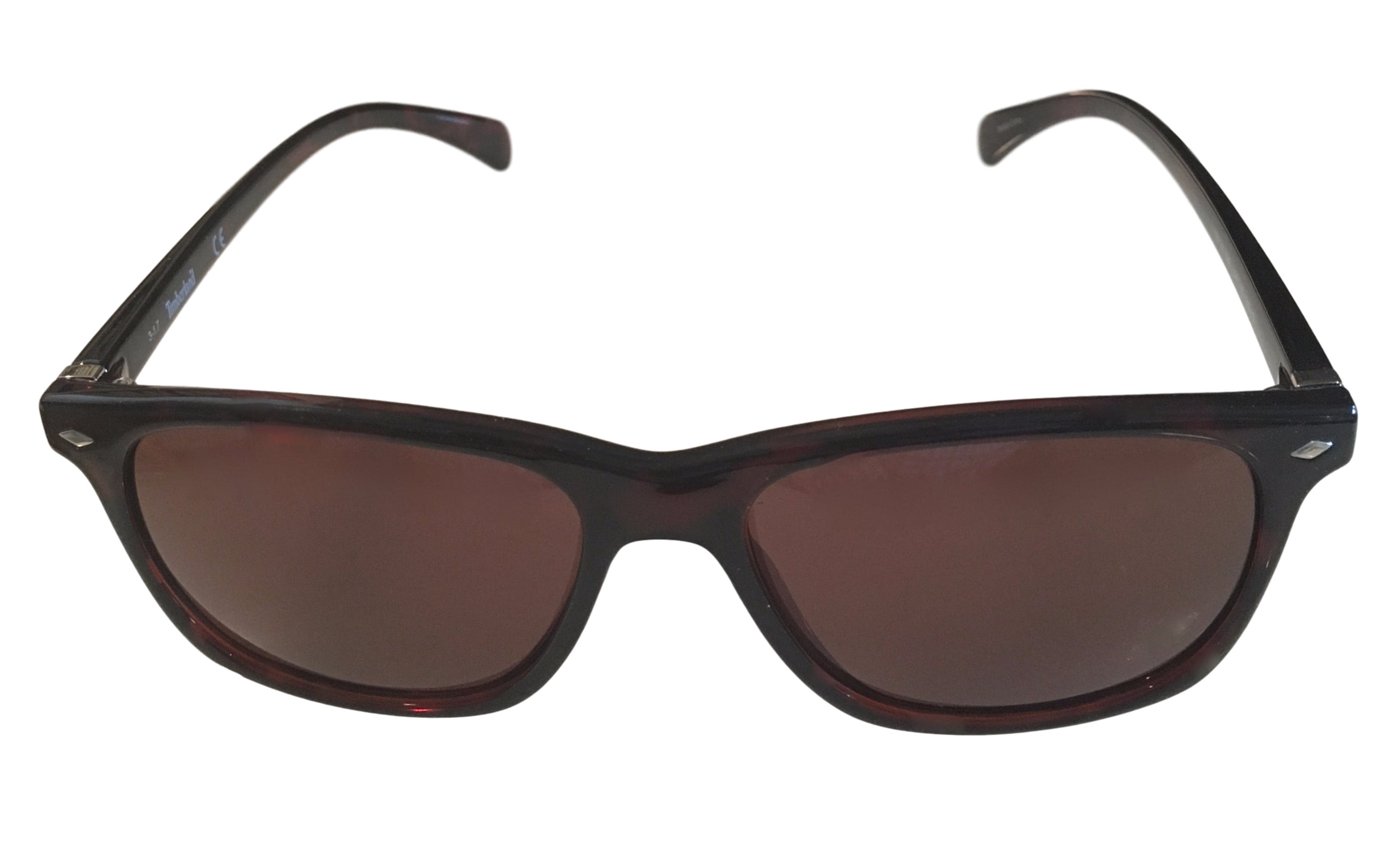 Timberland Plastic Men's Square Sunglasses, Dark Brown