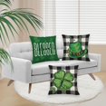 thumbnail image 5 of St Patricks Day Pillow Covers 18x18 Set of 4 Saint St Patricks Day Pillow Covers Decor Green Shamrock Lucky Clover Hat Pillows Covers Cuchion Covers for March Holiday Home Outdoor Decorative 18inch, 5 of 6