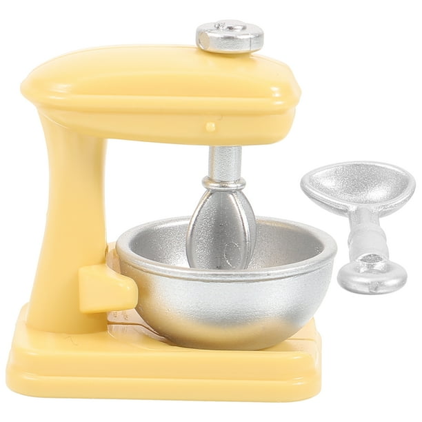 KAKOWELY 1 juego de mini batidora, modelo de mini casa, licuadora, estatua, licuadora de cocina, juguete, pequeña batidora de alimentos, juguete