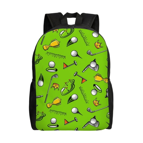 Disketp Golf Sport Club Mochila Unisex de Apertura Lateral Completa, Mochila para Laptop para Escuela, Trabajo y Viajes